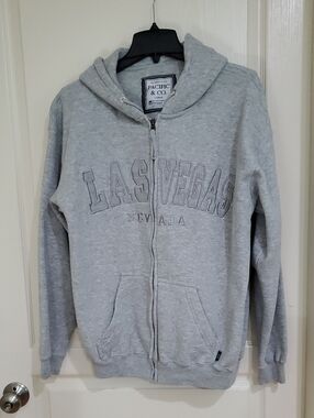 Pacific & Co. Men’s Light Gray Las Vegas Zip-Up Hoodie